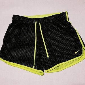 Nike | Dri-fit black and green athletic shorts